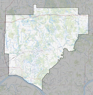 Warrick County IN USGS topo map