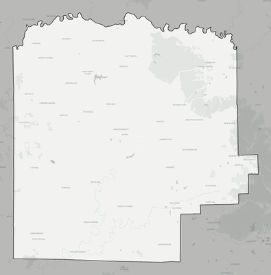 Washington County IN county basemap context
