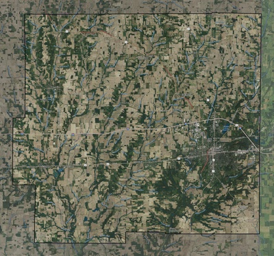 Wayne County IN USGS imagery and topo map