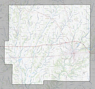 Wayne County IN USGS topo map