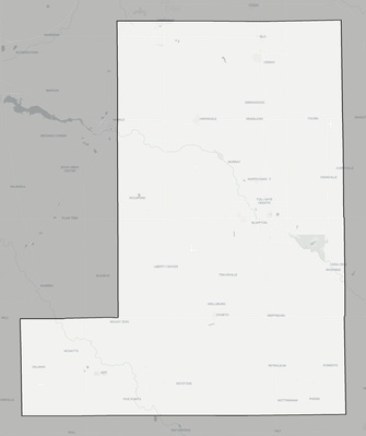 Wells County IN county basemap context