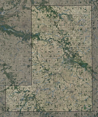 Wells County IN USGS imagery and topo map