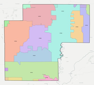 White County IN ZIP code boundaries map