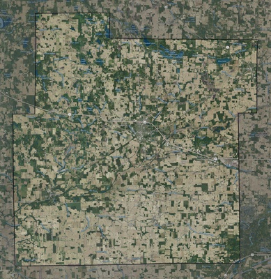 Whitley County IN USGS imagery and topo map
