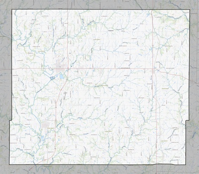 Allen County KS USGS topo map