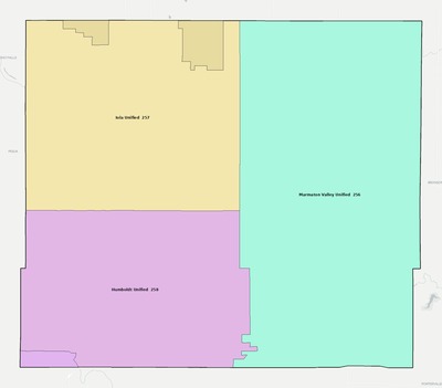 Allen County KS school district boundaries map