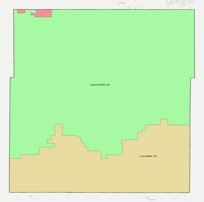 Anderson County KS school district boundaries map