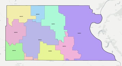 Atchison County KS ZIP code boundaries map