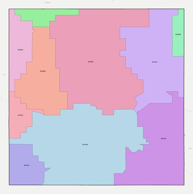 Barton County KS ZIP code boundaries map