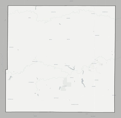 Bourbon County KS county basemap context