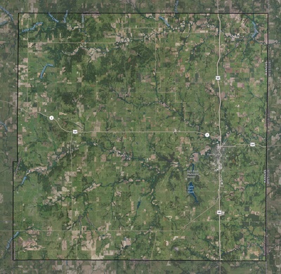 Bourbon County KS USGS imagery and topo map