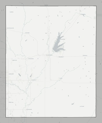 Butler County KS county basemap context