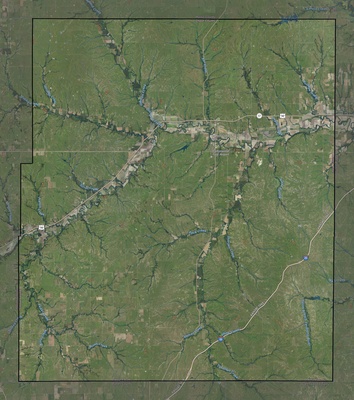 Chase County KS USGS imagery and topo map