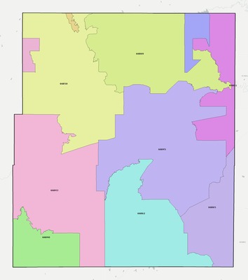Chase County KS ZIP code boundaries map