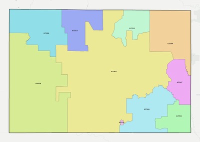 Chautauqua County KS ZIP code boundaries map