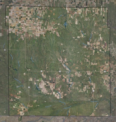 Clark County KS USGS imagery and topo map