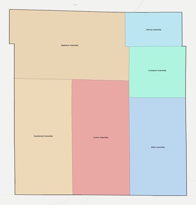 Clark County KS townships and subdivisions map