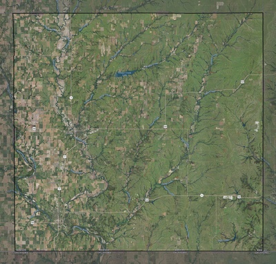 Cowley County KS USGS imagery and topo map