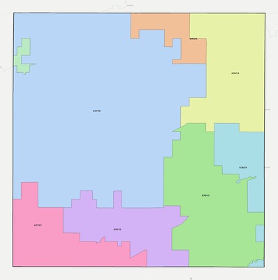 Decatur County KS ZIP code boundaries map