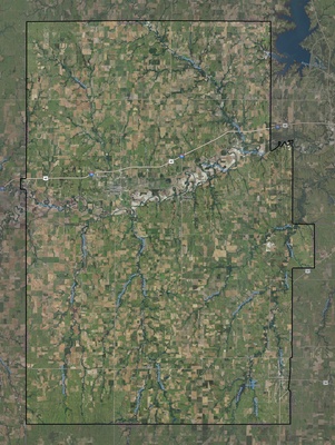 Dickinson County KS USGS imagery and topo map