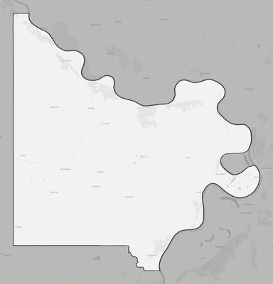 Doniphan County KS county basemap context