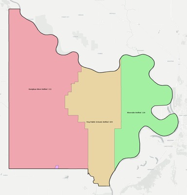 Doniphan County KS school district boundaries map