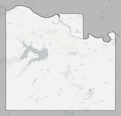 Douglas County KS county basemap context
