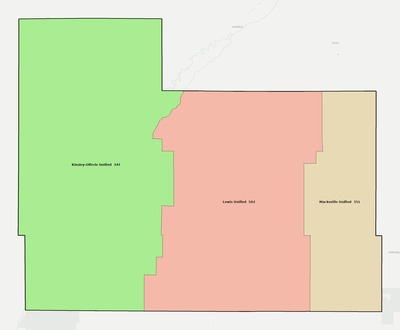 Edwards County KS school district boundaries map