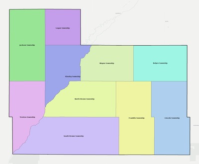 Edwards County KS townships and subdivisions map