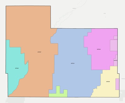 Edwards County KS ZIP code boundaries map