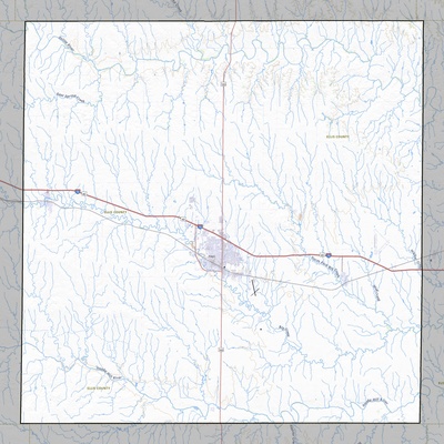 Ellis County KS USGS topo map