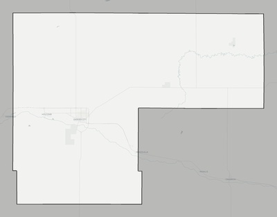Finney County KS county basemap context