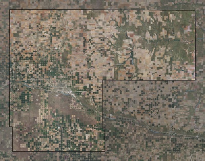 Finney County KS USGS imagery and topo map