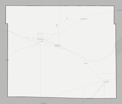 Ford County KS county basemap context