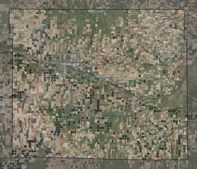 Ford County KS USGS imagery and topo map