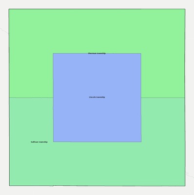 Grant County KS townships and subdivisions map