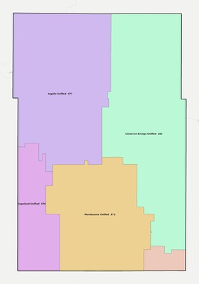 Gray County KS school district boundaries map