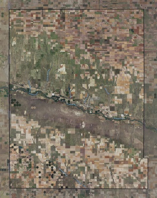 Hamilton County KS USGS imagery and topo map