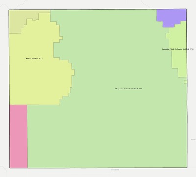 Harper County KS school district boundaries map