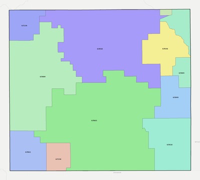 Harper County KS ZIP code boundaries map