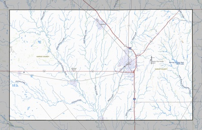 Harvey County KS USGS topo map