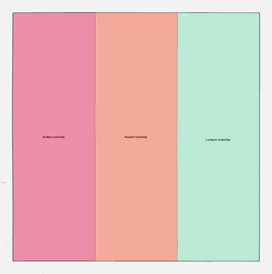 Haskell County KS townships and subdivisions map