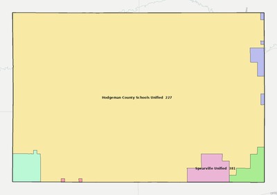 Hodgeman County KS school district boundaries map