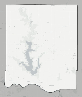 Jefferson County KS county basemap context