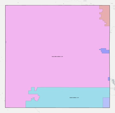 Jewell County KS school district boundaries map