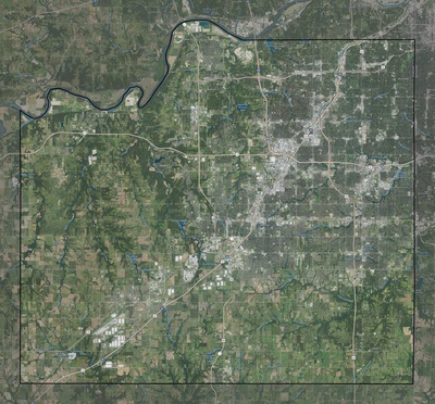 Johnson County KS USGS imagery and topo map