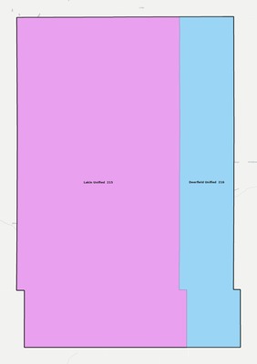 Kearny County KS school district boundaries map