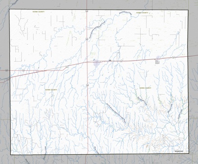 Kiowa County KS USGS topo map