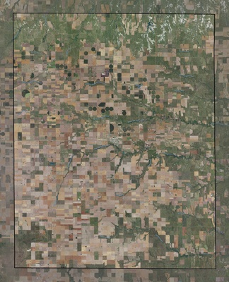 Lane County KS USGS imagery and topo map