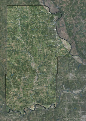 Leavenworth County KS USGS imagery and topo map